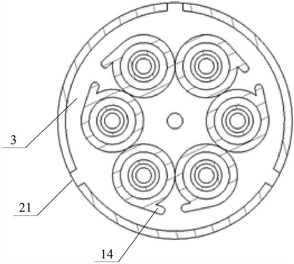 Engine and engine oil-gas separator