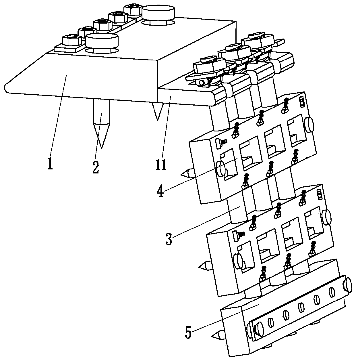 Anchoring and shotcreting support construction method in foundation pit construction