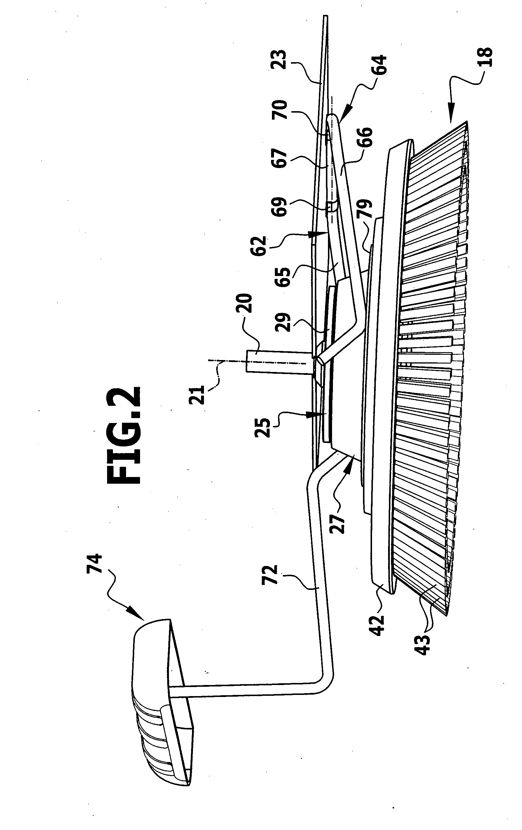 Mobile floor-cleaning machine