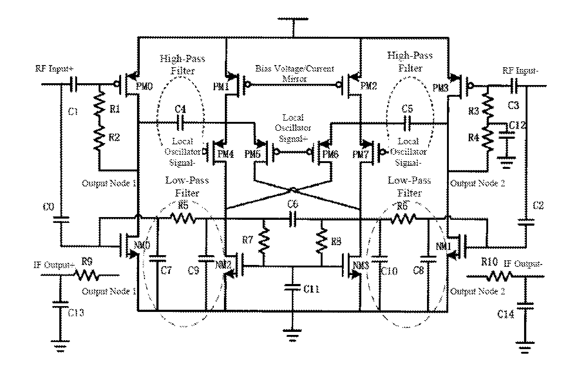 Return-type current-reuse mixer