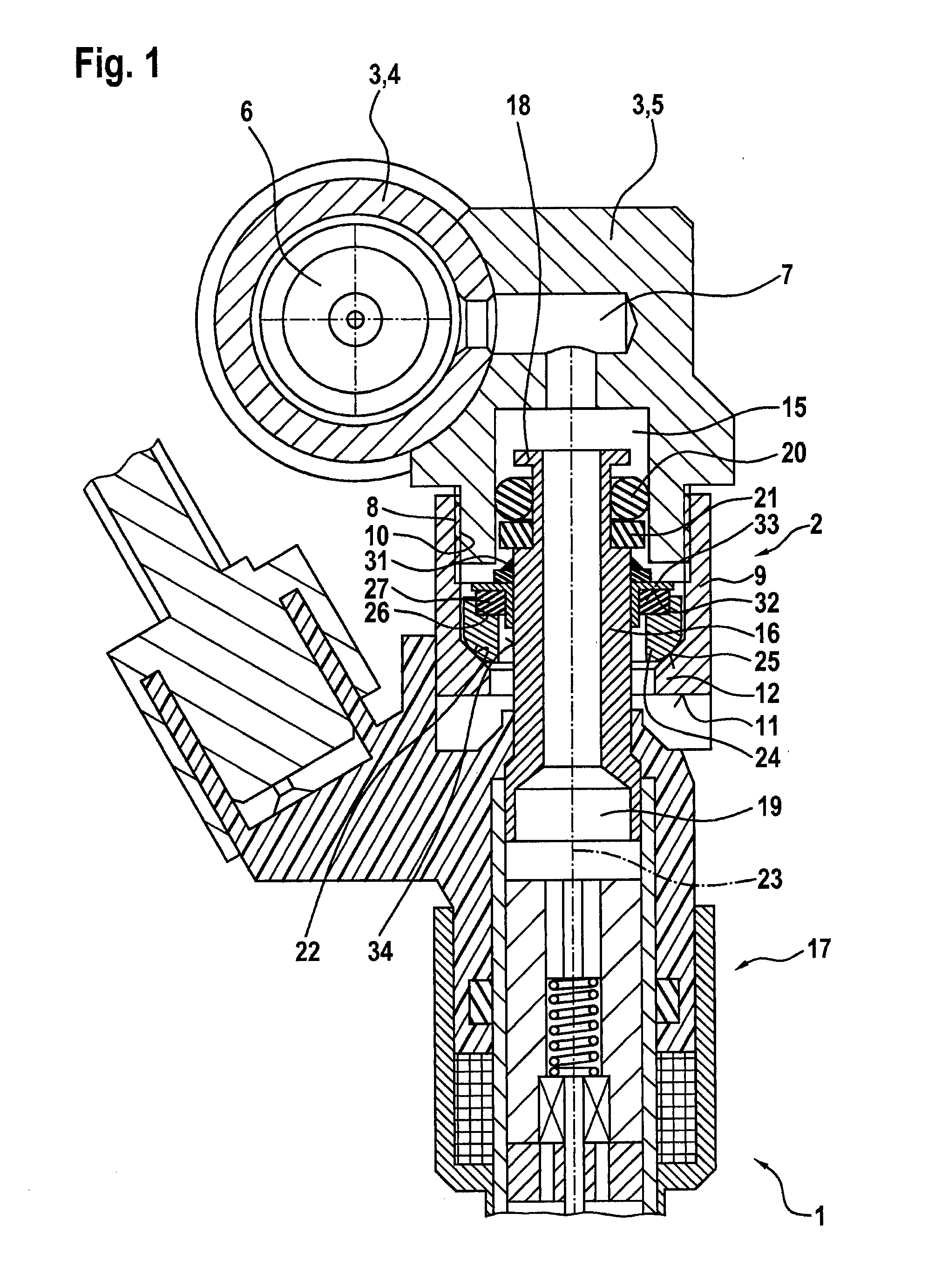 Fuel injection system comprising a fuel-guiding component, a fuel injection valve and a mounting