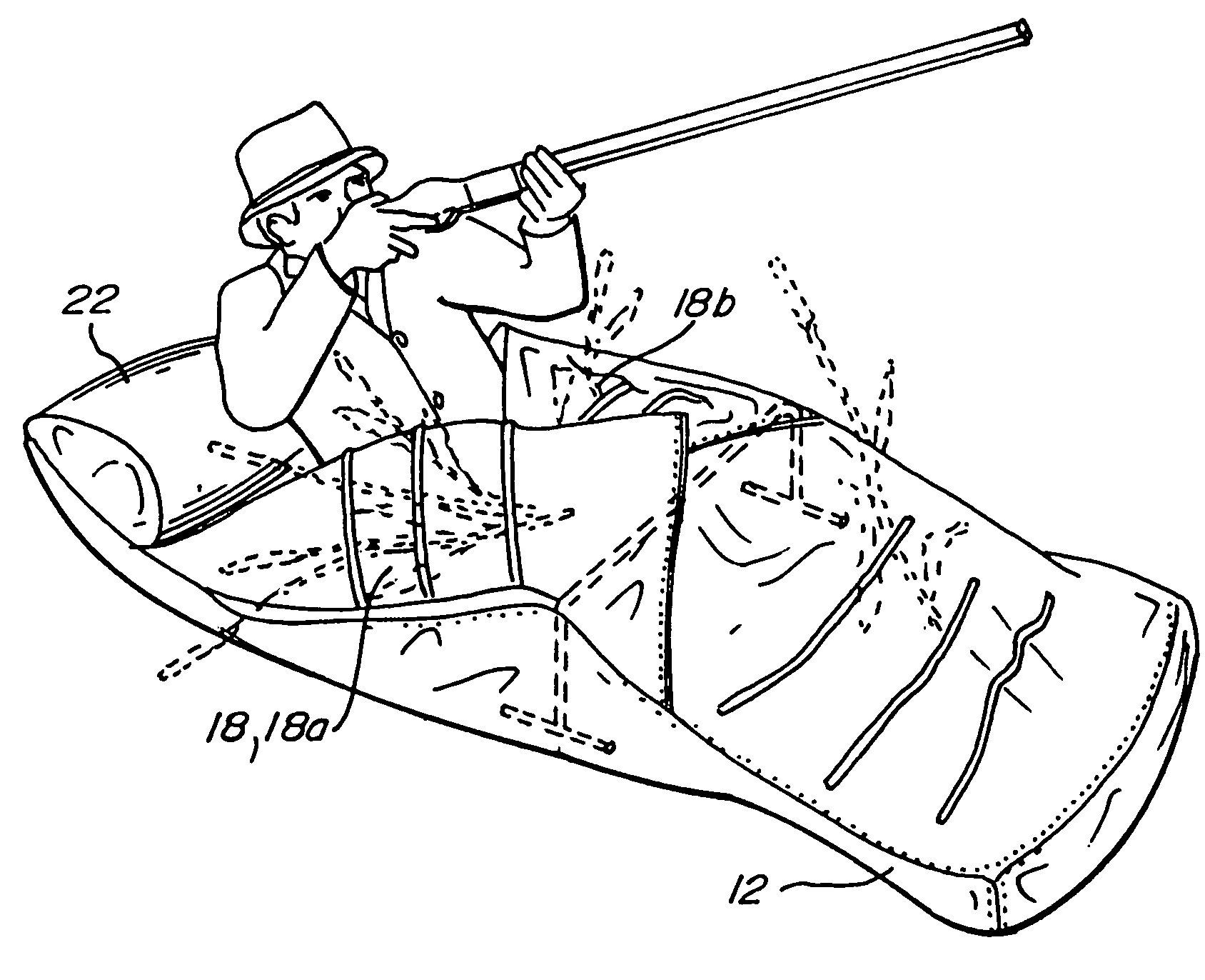 Lay-down style hunting blind