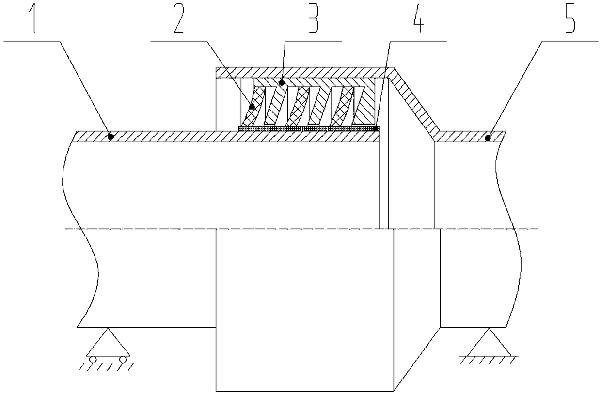 Telescopic compensation connector for vacuum traffic pipeline