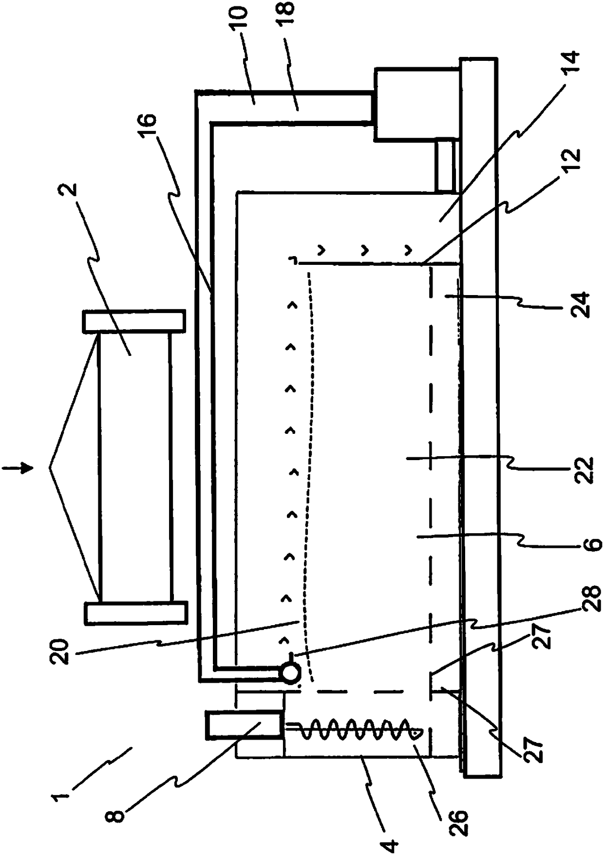 Treatment device for pickling and phosphating metal parts, and treatment method, and treatment plant for coating the metal parts