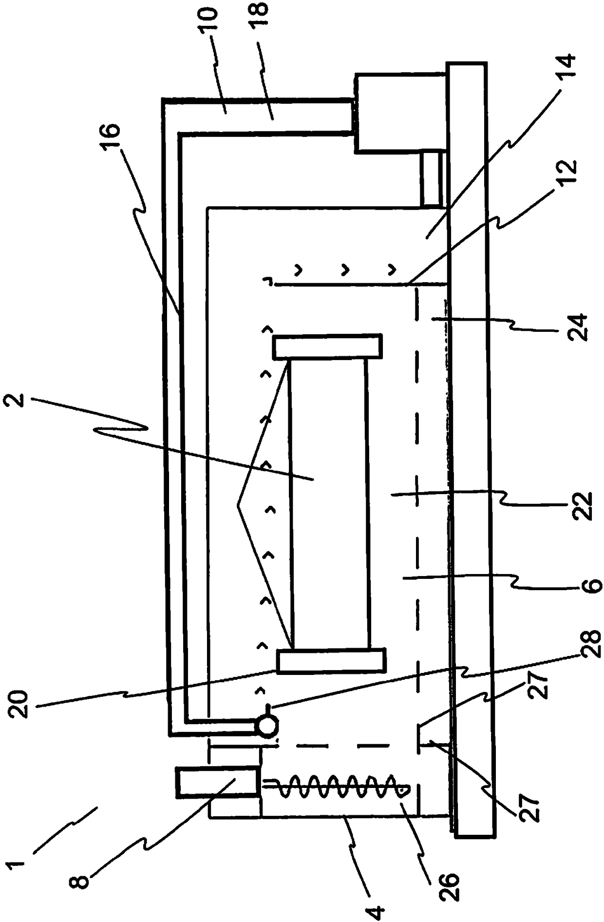 Treatment device for pickling and phosphating metal parts, and treatment method, and treatment plant for coating the metal parts