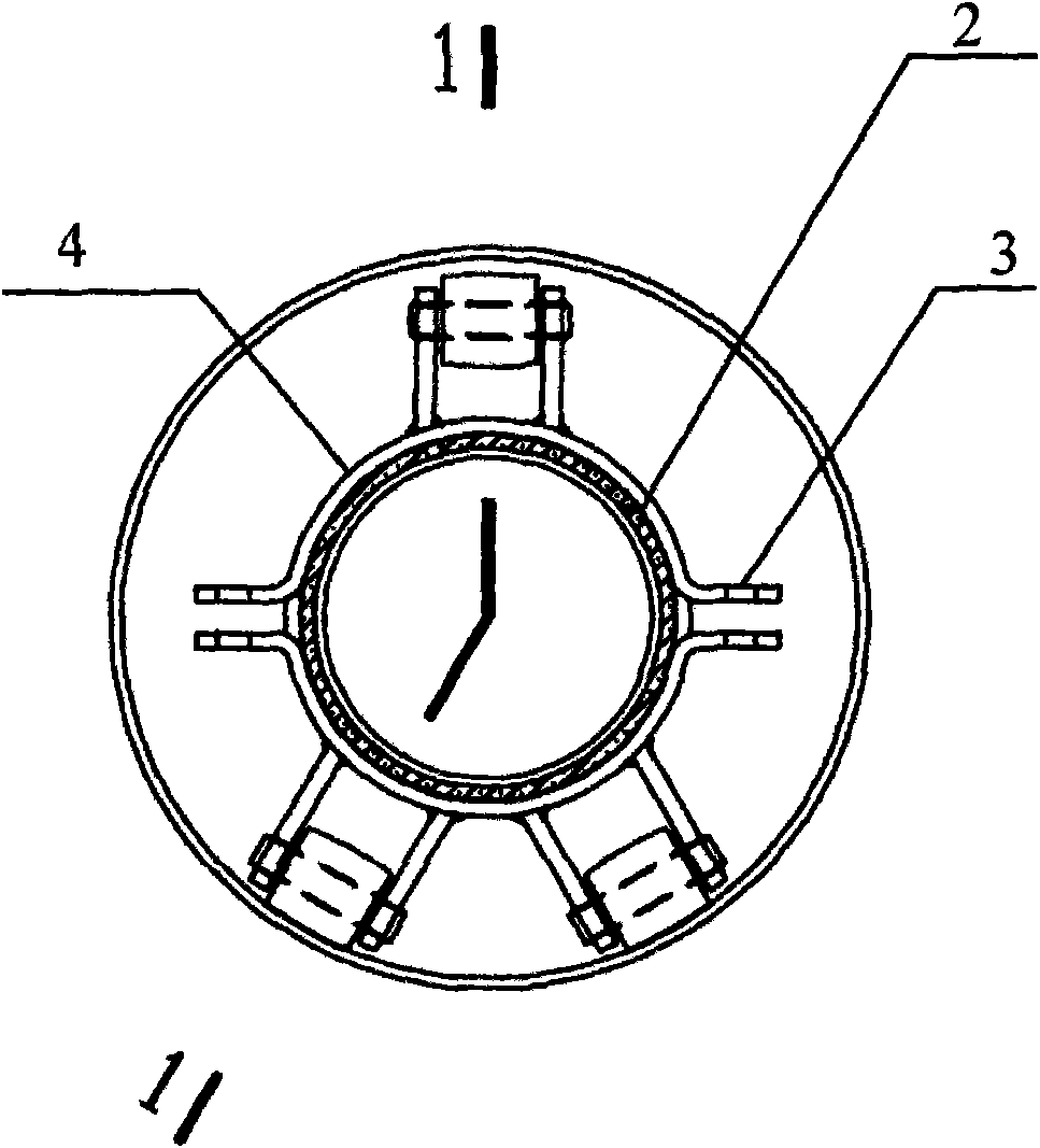 Steel-sleeve steel steam insulation pipe and rolling supporting mechanism thereof