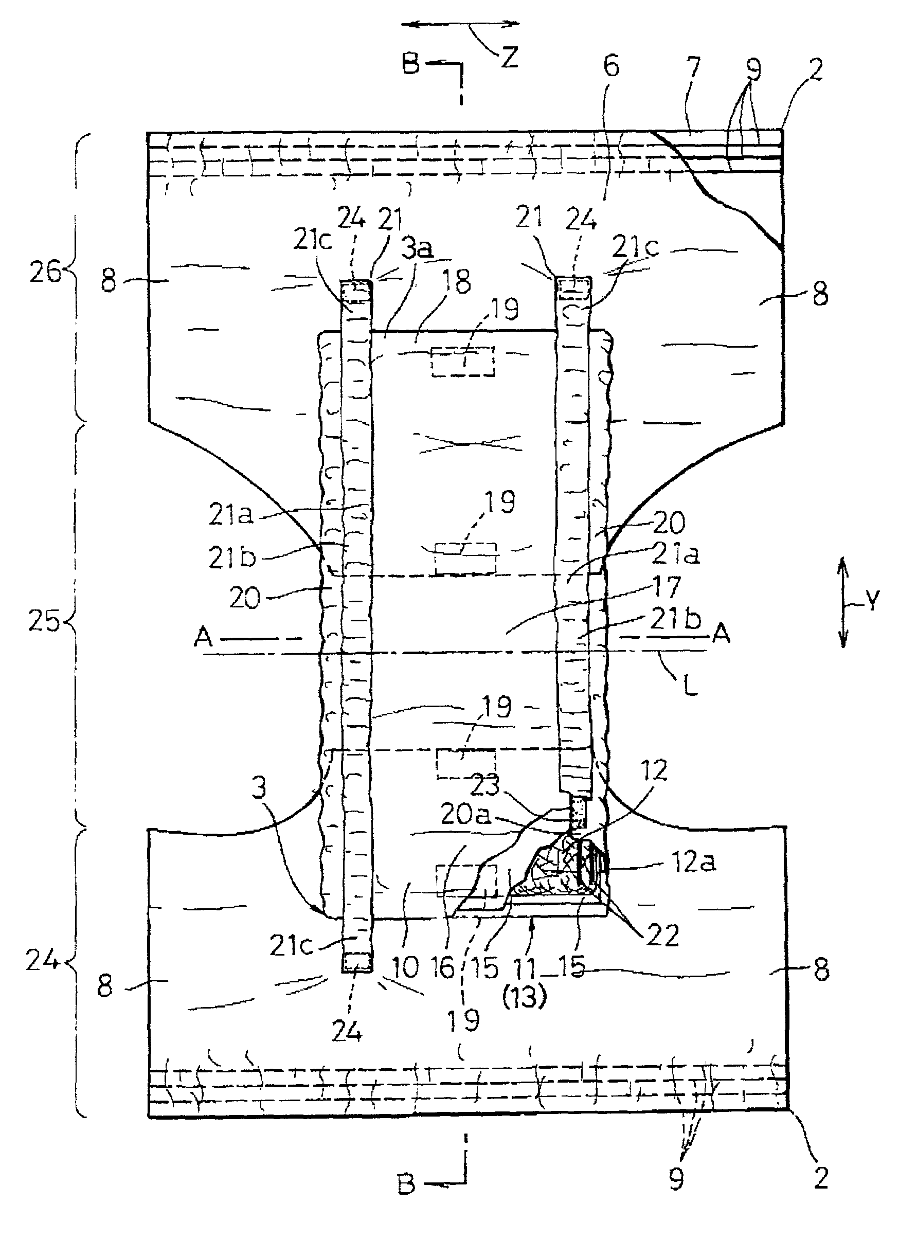 Pants-type disposable wearing article