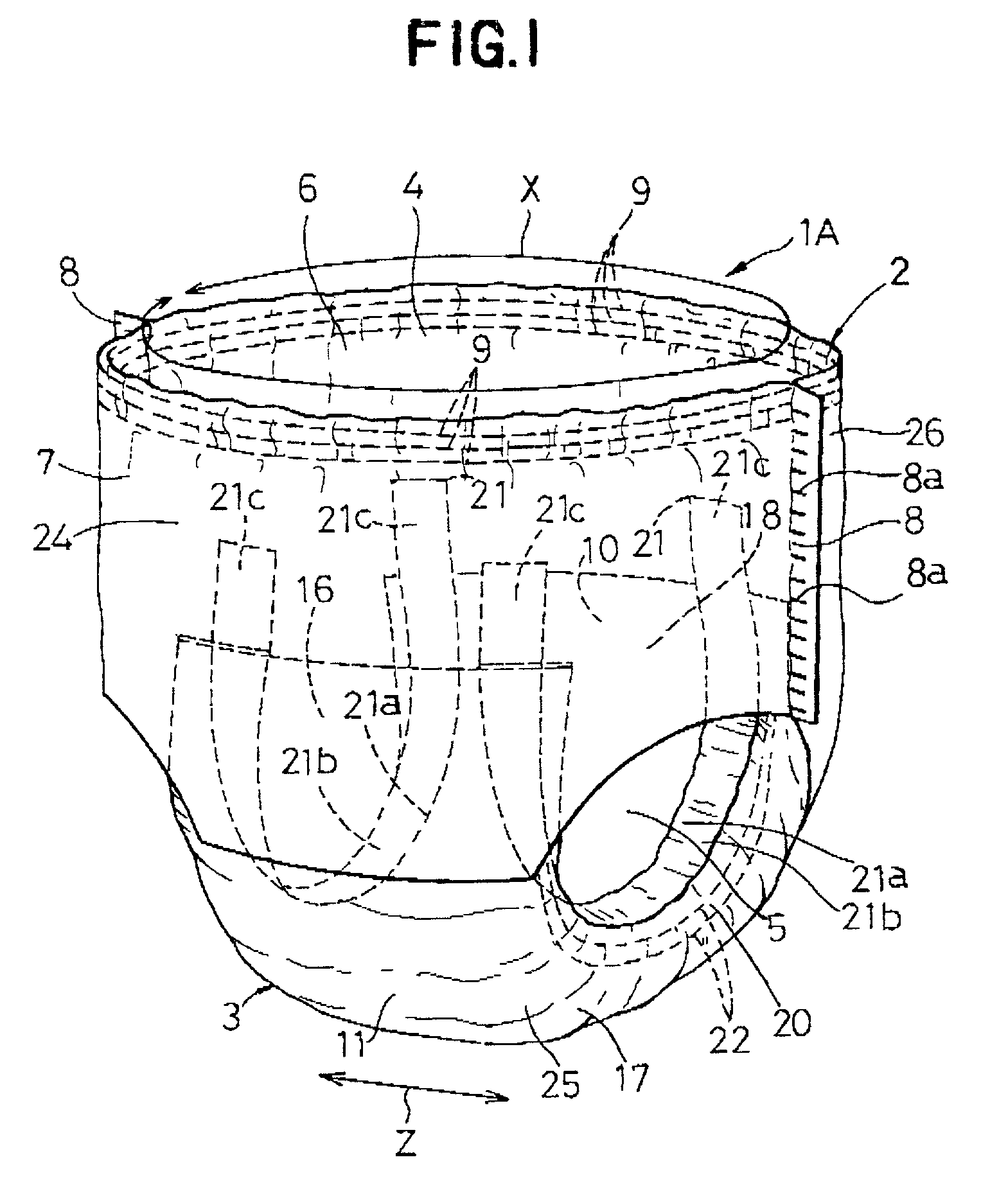 Pants-type disposable wearing article