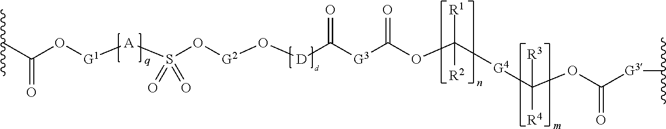 Chain scission polyester polymers for photoresists