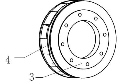 Power distribution device for rotating target