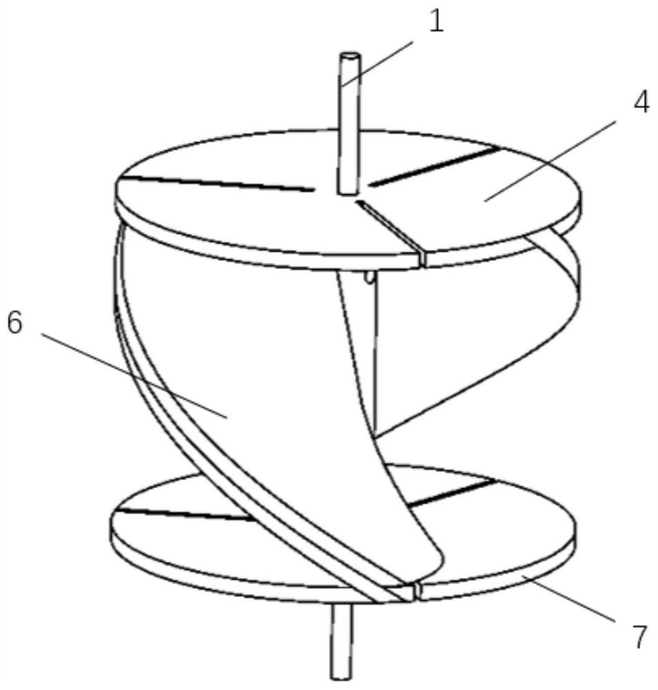 Friction nano-generator device for collecting wind energy by using positive and negative rotating blades and working method of friction nano-generator device