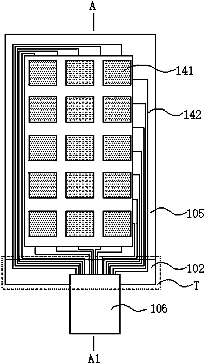 Module structure of flexible display device and flexible touch display device