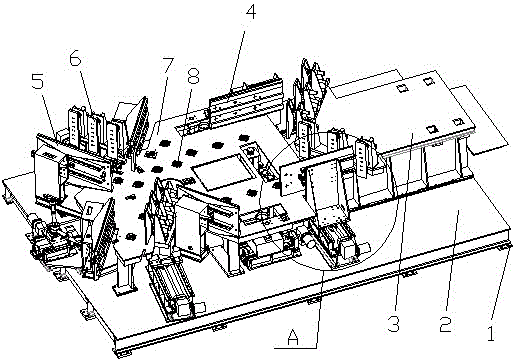 Turret welding device for welding steel plates