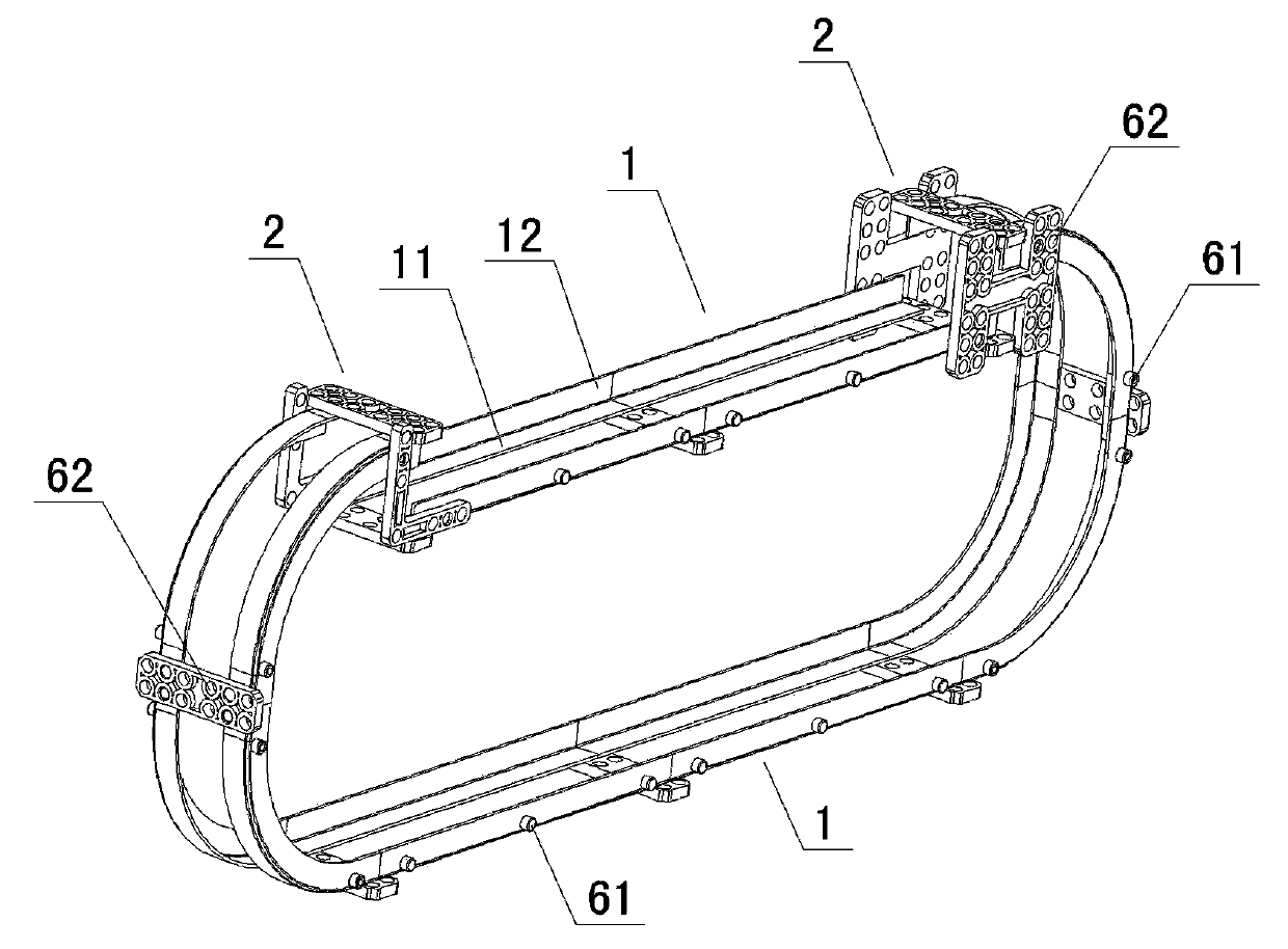 Building-block type spliced toy track