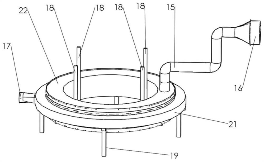 Annular rotary air supply device for coal storage Eurosilo