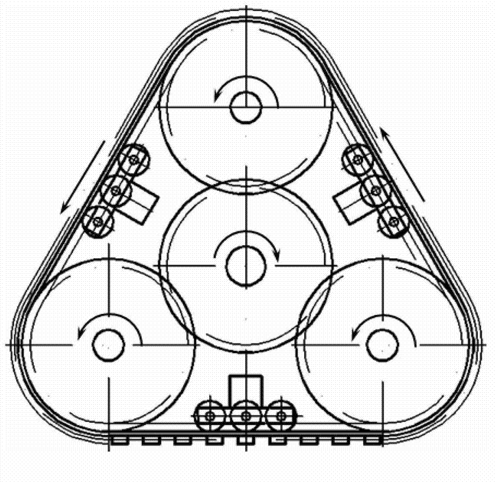 Special-shaped wheel and caterpillar track combined walking mechanism