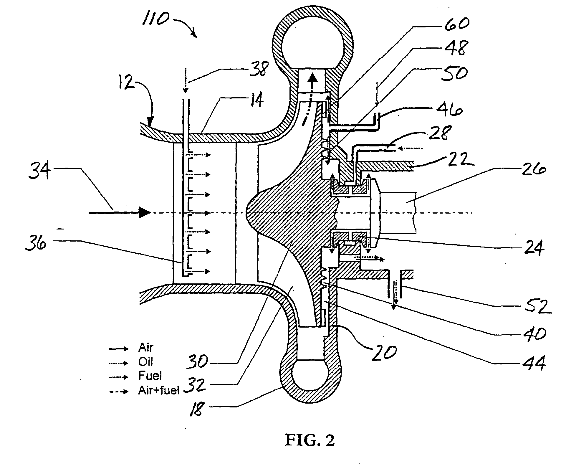 Sealing arrangement in a compressor