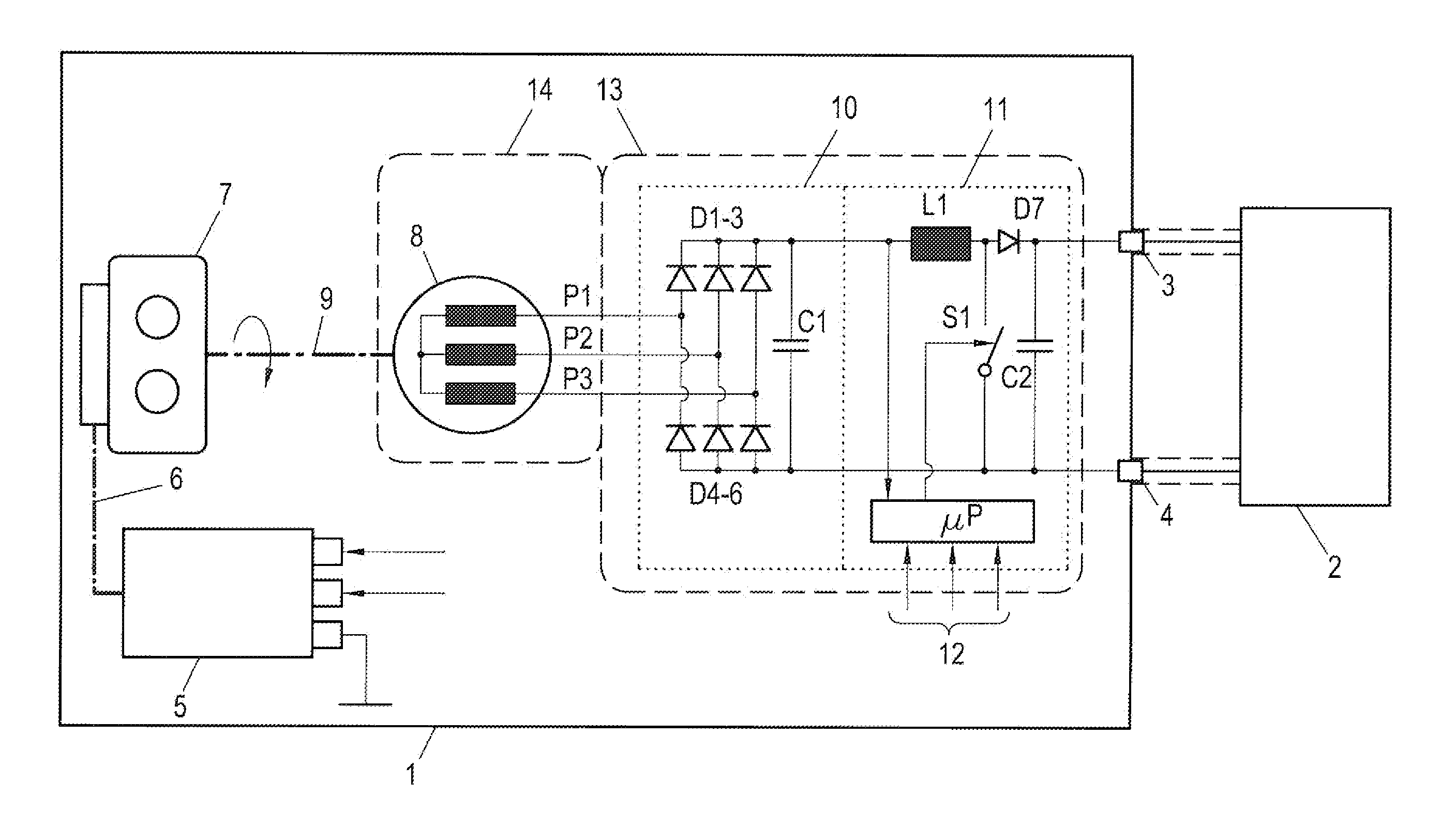 Power transmission train