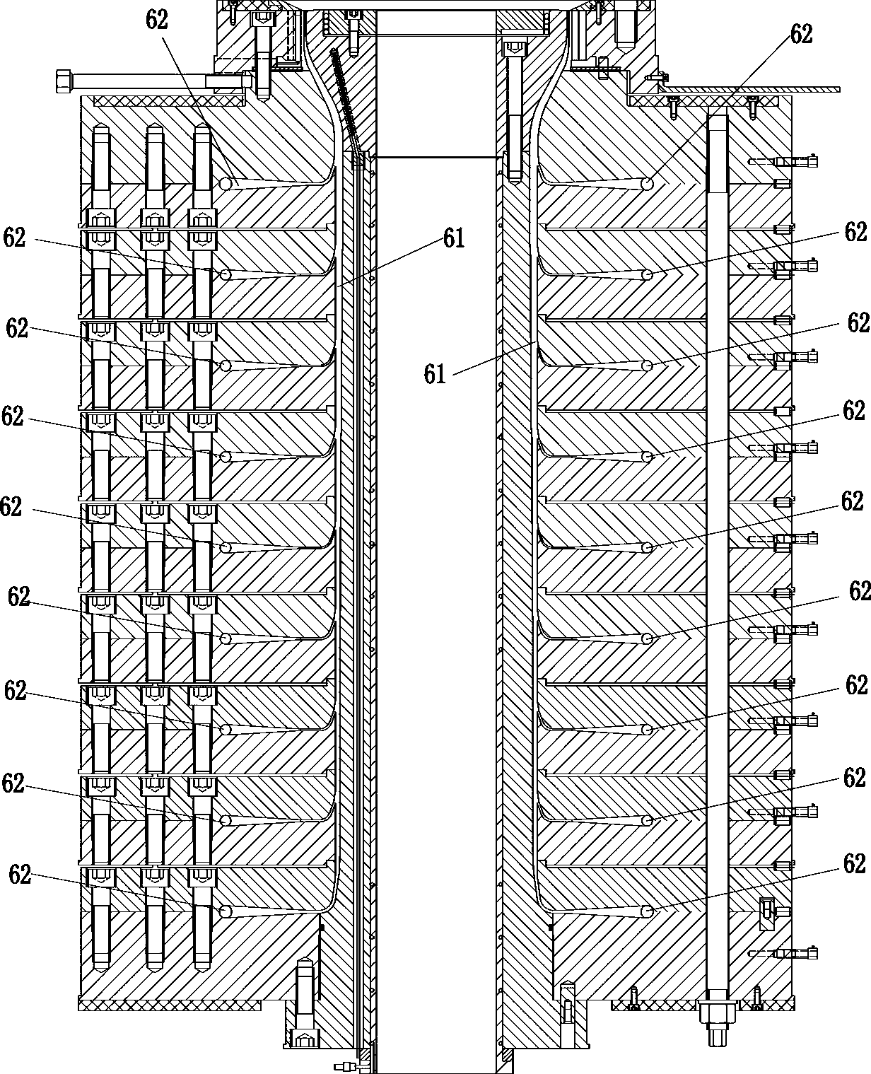 Multi-layer coextrusion blown-film die