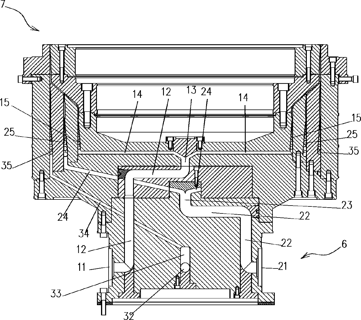 Multi-layer coextrusion blown-film die