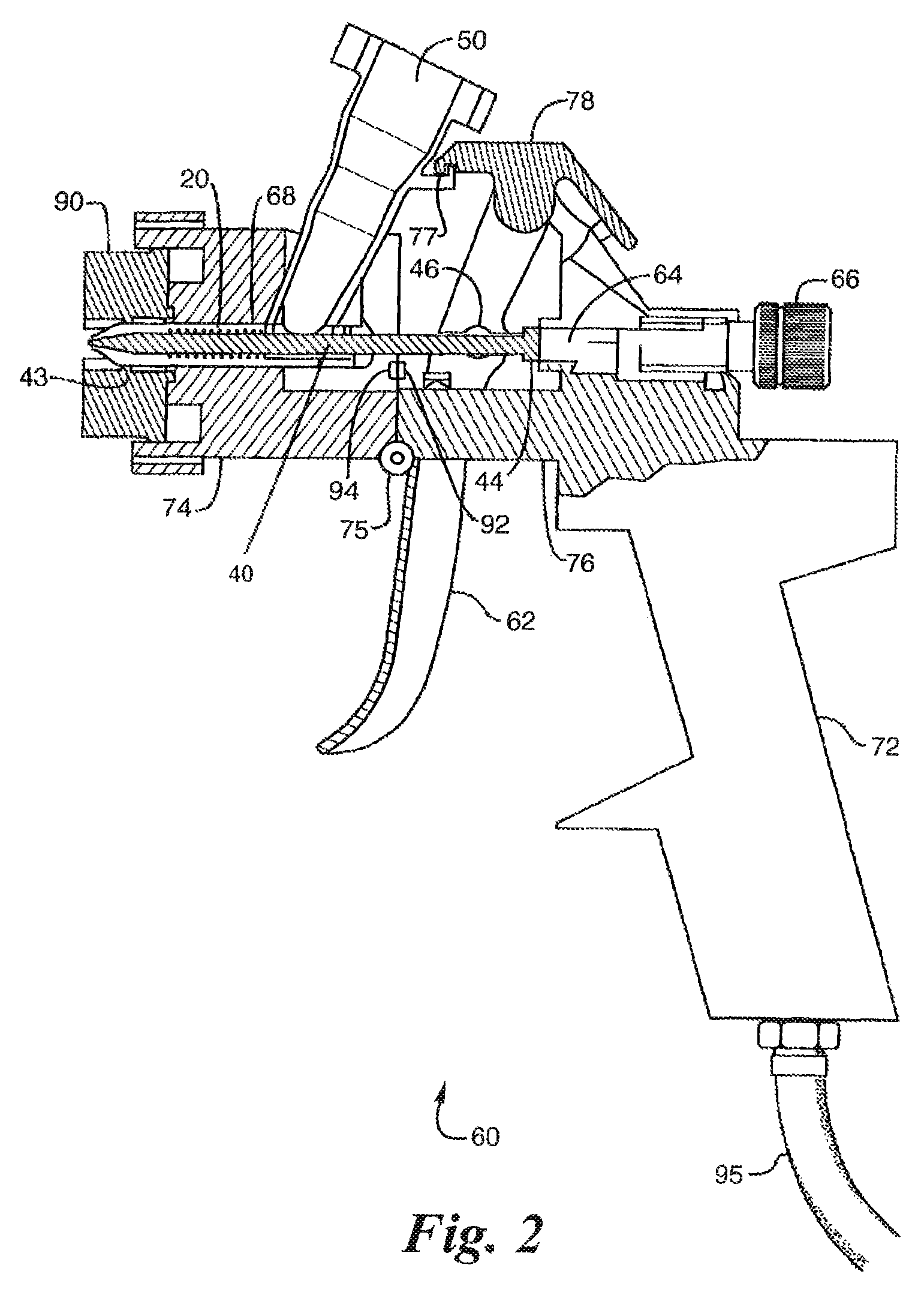 Spray gun with paint cartridge