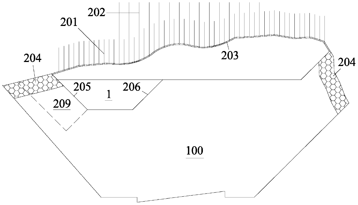 Integrated structural system penetrating through giant karst cave and construction method of integrated structural system