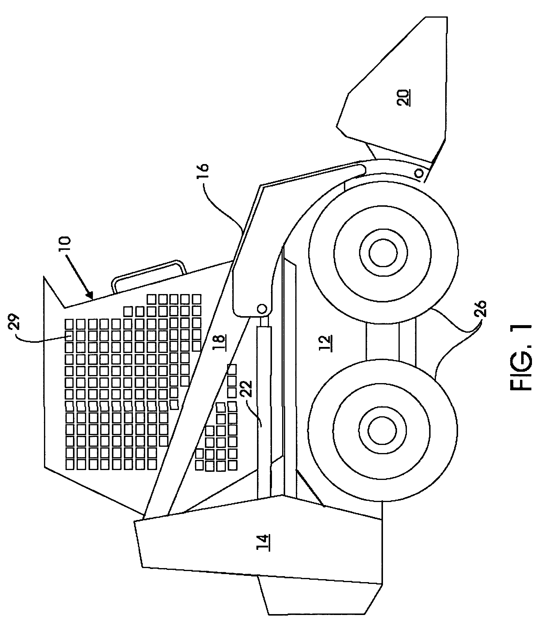 Cooling system for skid steer loader including fan assembly mounted to engine