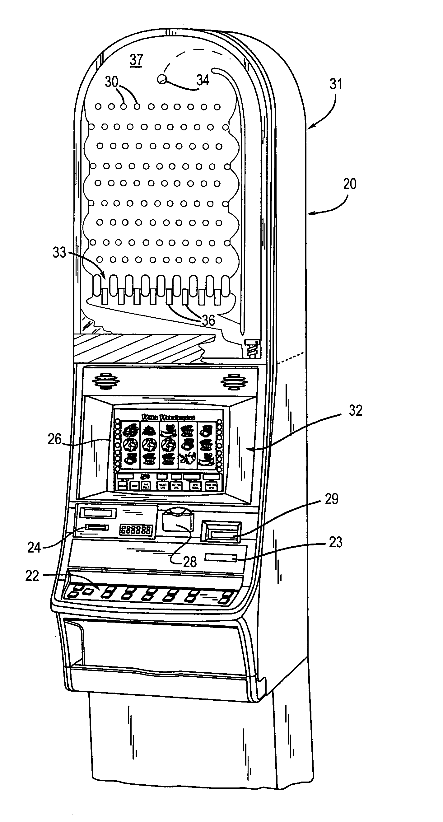 Gaming machine with a feedback control loop to ensure random selections