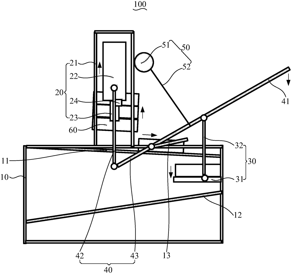 Powerless pile separation device