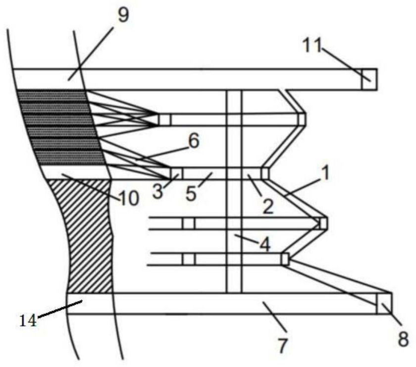 Downward layered drift filling mining method for extremely-broken thick and large ore body