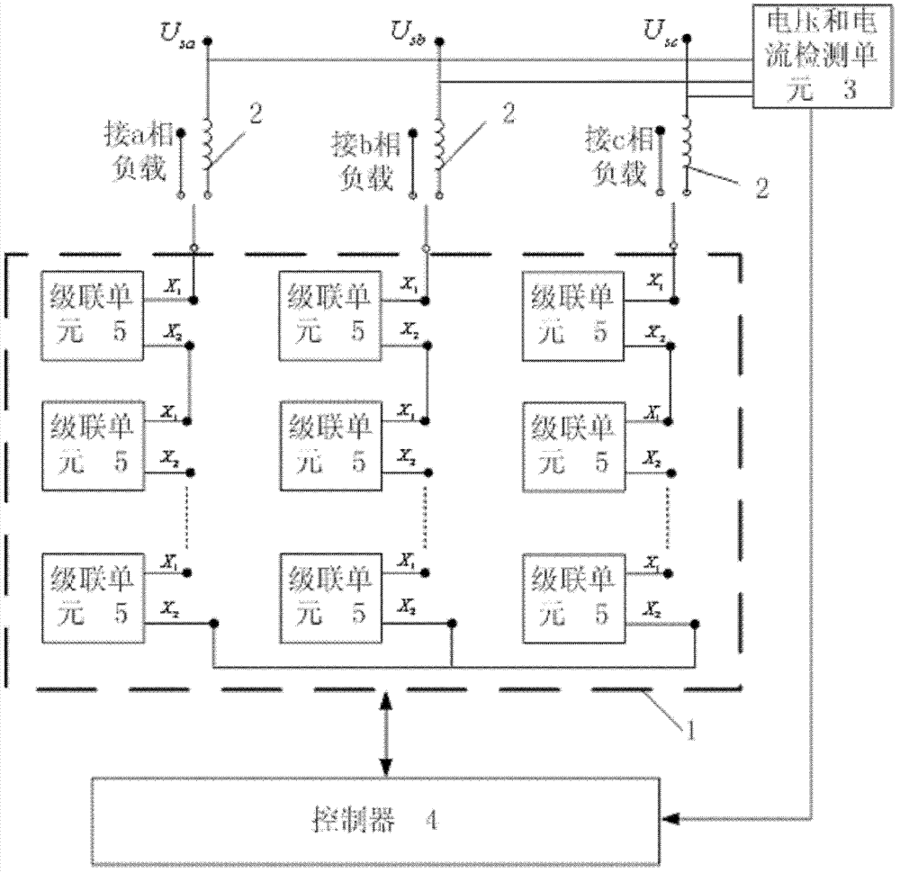 Mixed cascading type multilevel stored energy charging-discharging and voltage-equalizing circuit