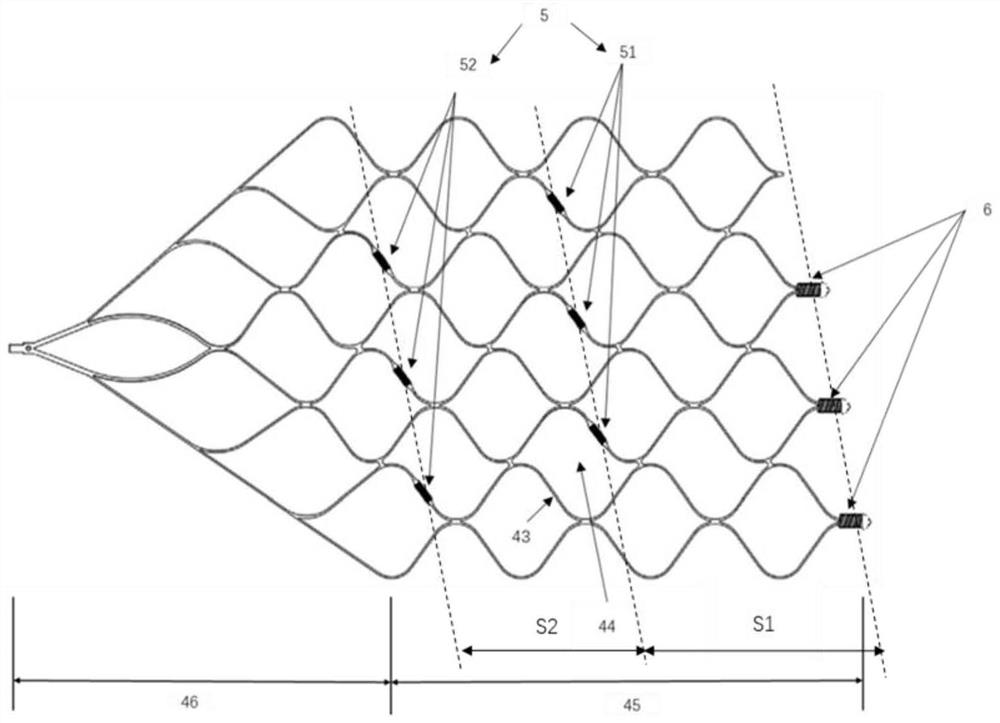 Curled multi-section developing thrombectomy stent system