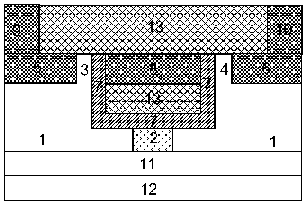 H-shaped gate-controlled source-drain symmetrical interchangeable tunneling transistor and manufacturing method thereof