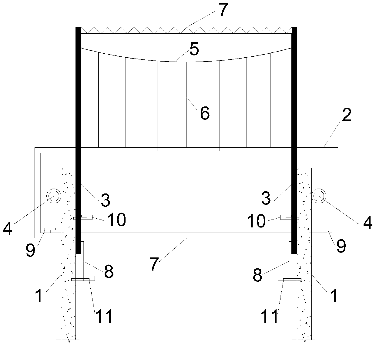 Super high-rise building inhaul cable type flexible steel platform formwork and lifting method