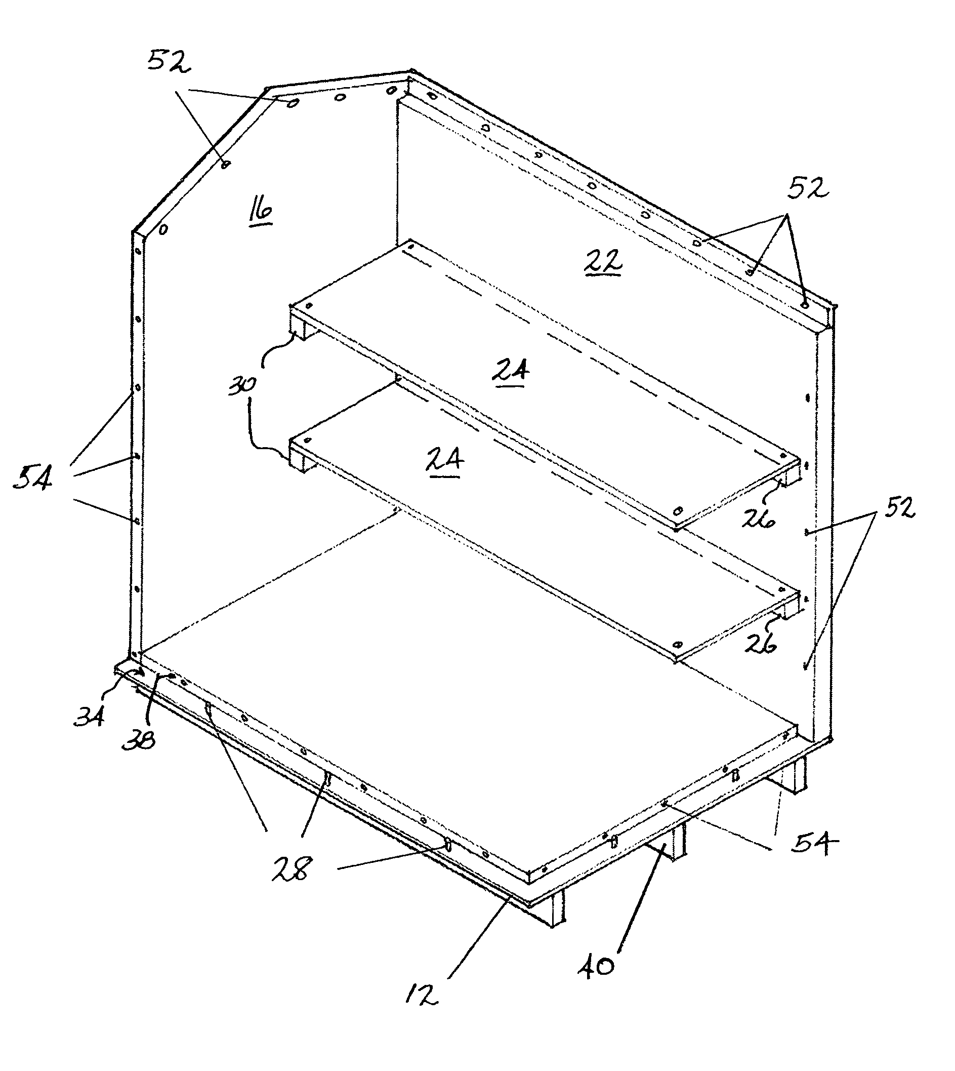 Method of assembling emergency shelter panels including a bed platform