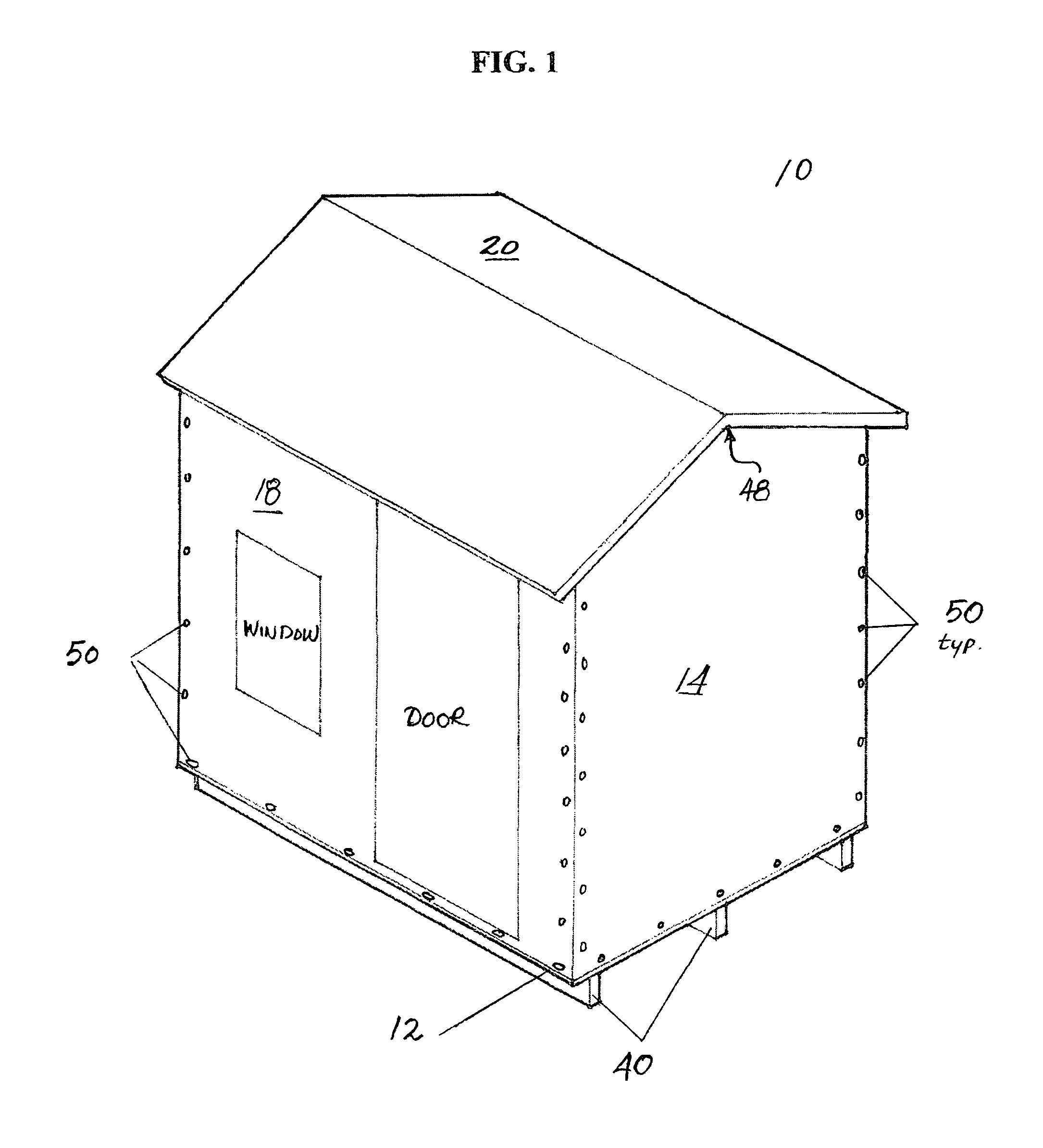 Method of assembling emergency shelter panels including a bed platform