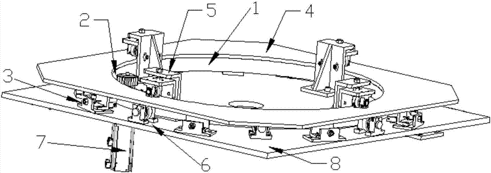 Rotating mechanism and clamping and rotating device and clamping, rotating and shredding device for filament tube kit