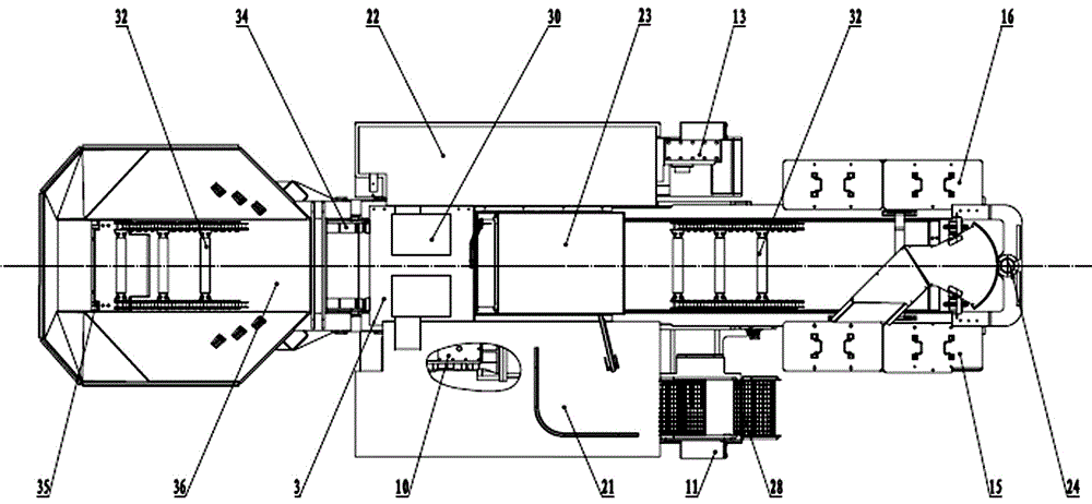 Opencast coal mine continuous transport walking crusher