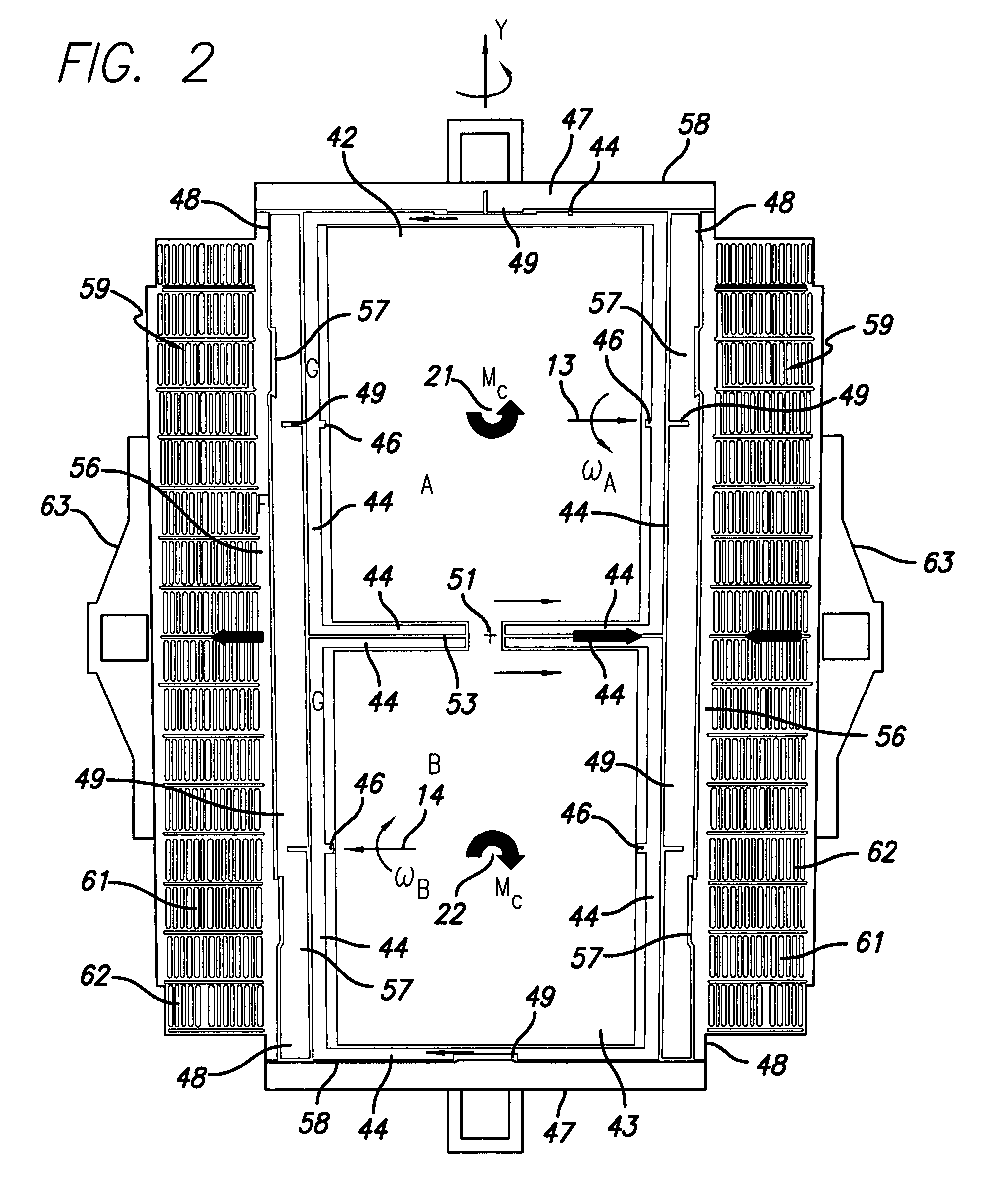 Torsional rate sensor with momentum balance and mode decoupling