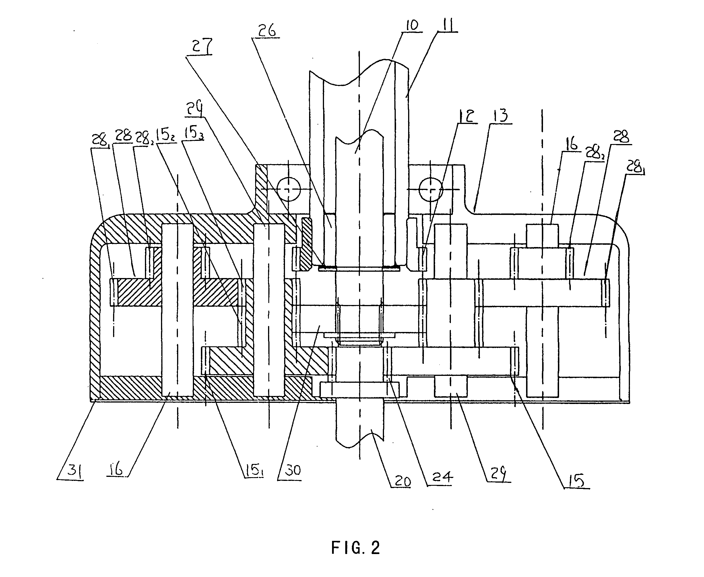 Counter-rotation wash method and transmission machine