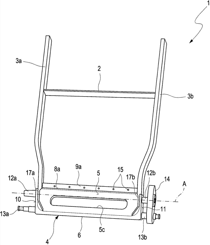 Carrier structure for an armrest of a vehicle