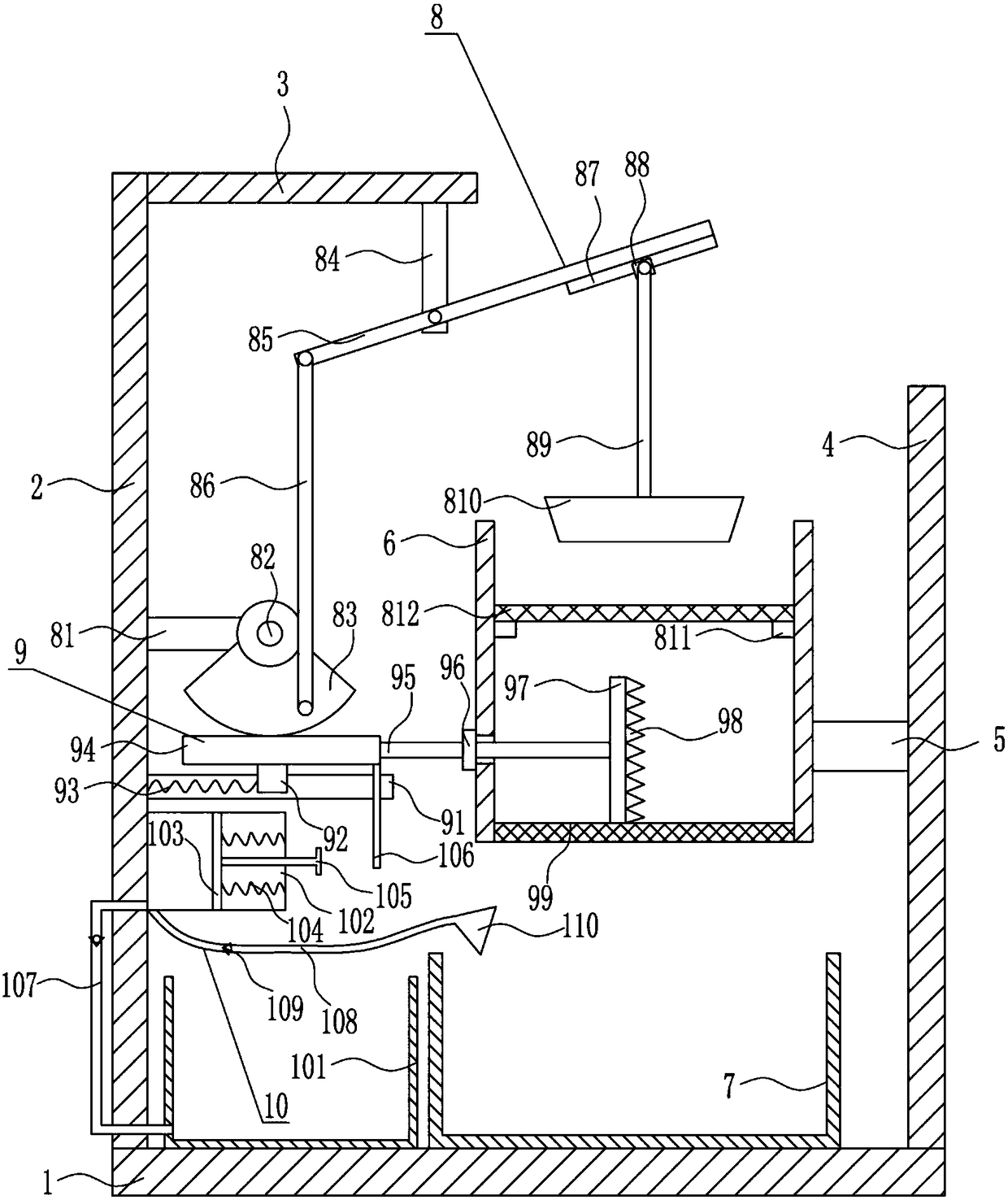 Disposable plastic pipe crushing device for department of cardiology