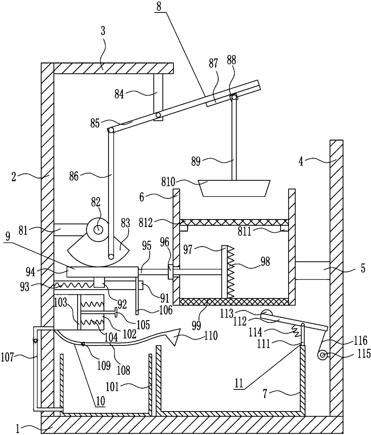 Disposable plastic pipe crushing device for department of cardiology