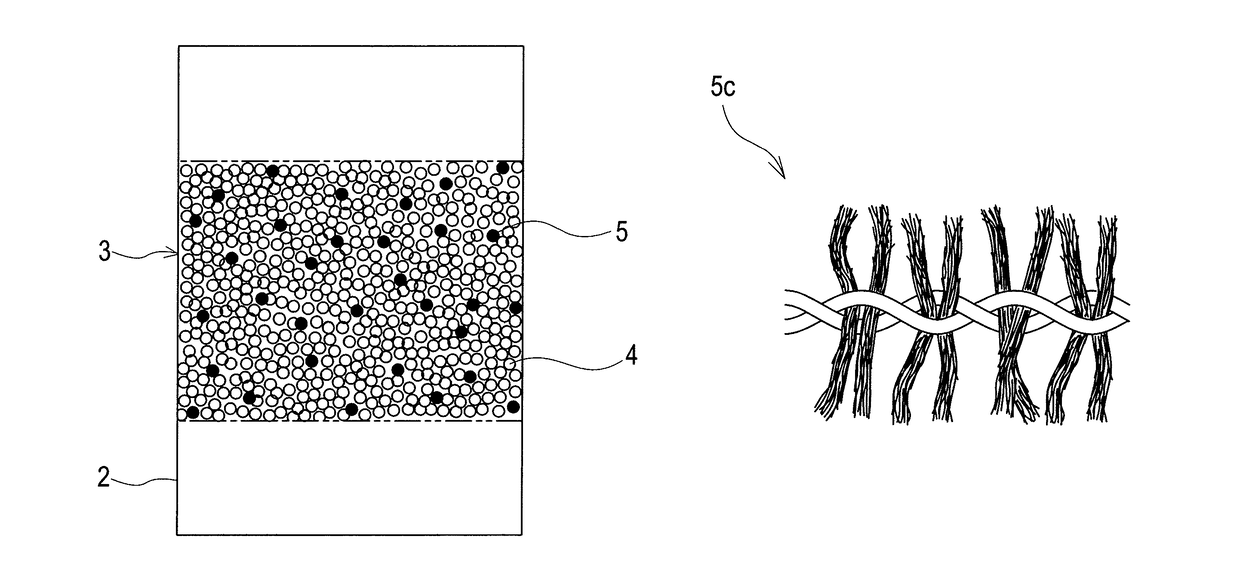 Filter medium layer and filter device provided with same