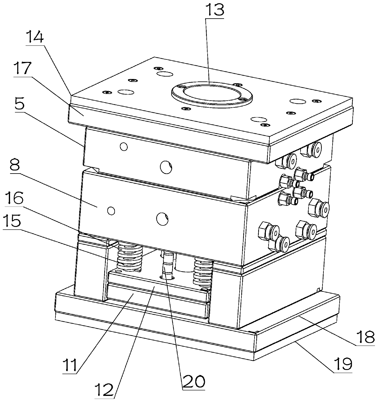 Encapsulated injected gear, injection process and mold