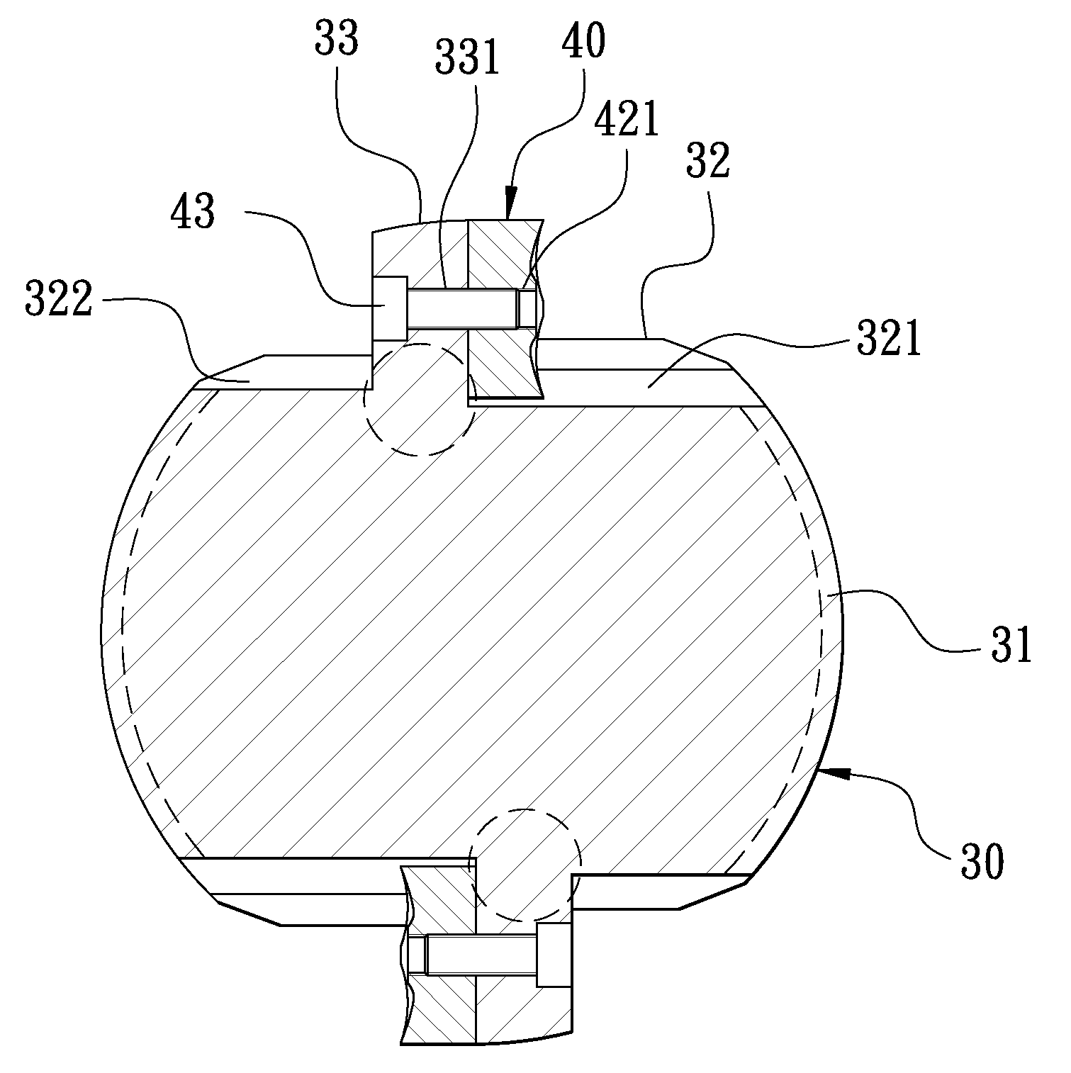 Cutter device for a crushing machine