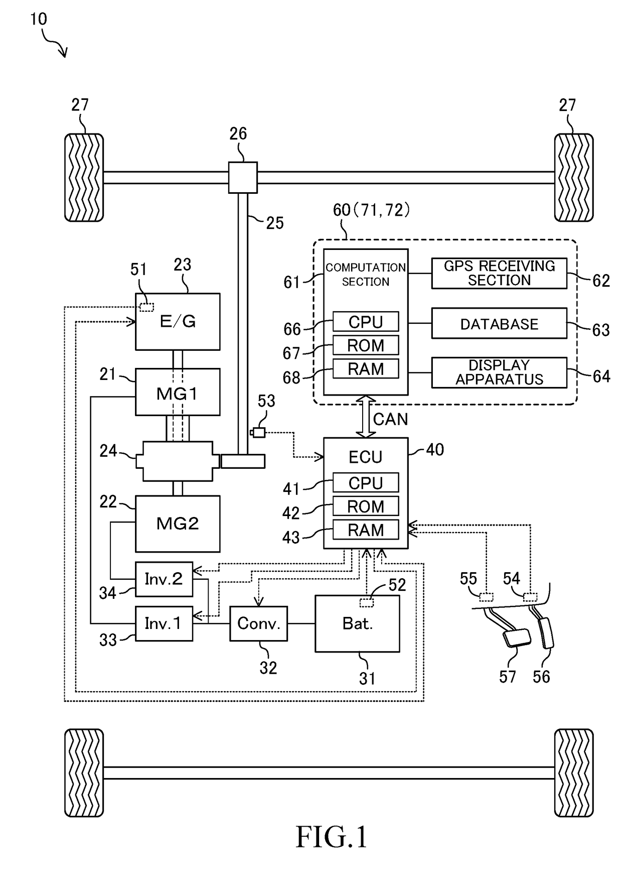 Hybrid vehicle control apparatus