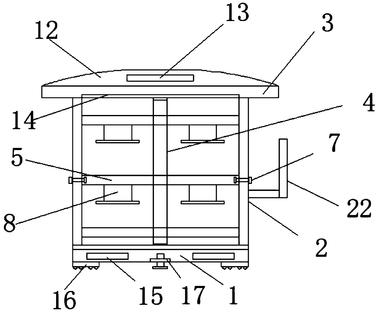 Mold dragging and putting rack convenient to move