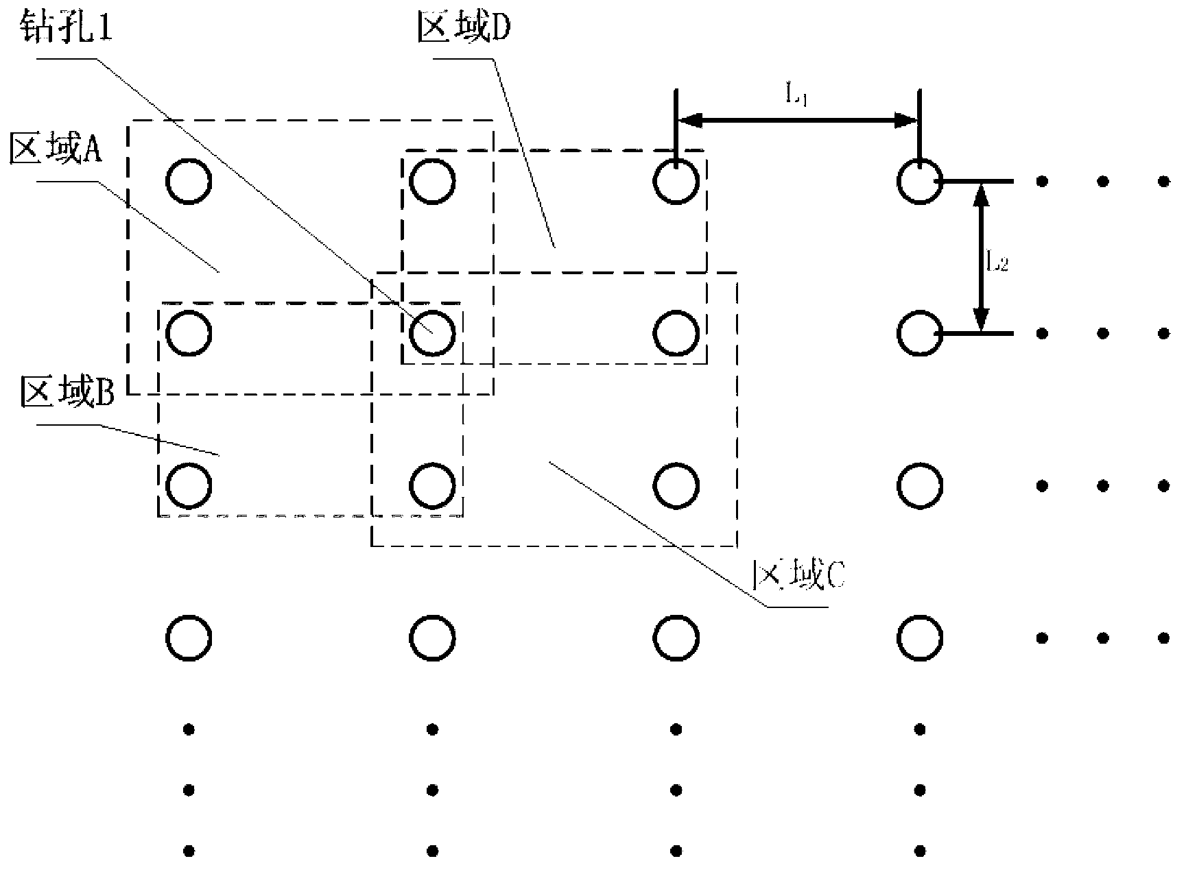 Hole wall representation temperature based simulation design method for drill hole space