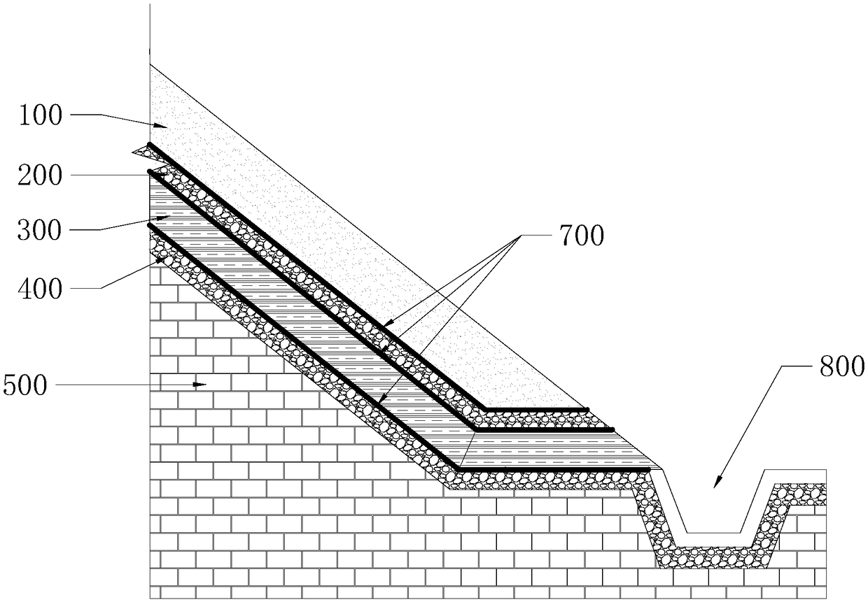 Refuse landfill sealing top layer and preparation method and application thereof